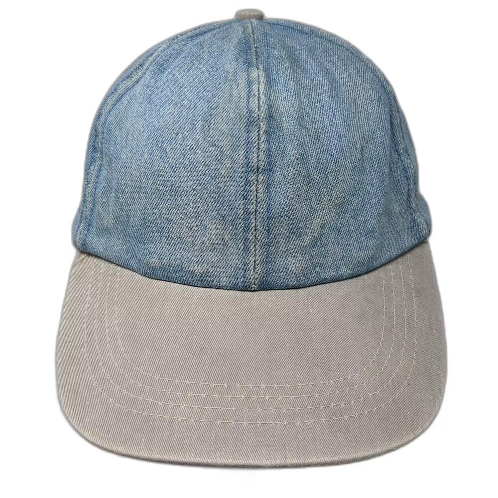 Route 66 Baseball Cap Hat Blue Gray One Size Denim Adjustable Slideback Strap
